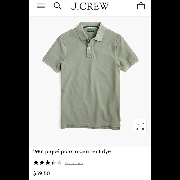 Crew Shirts J Crew Cotton Sage Green Pique Repp Polo - Main Image